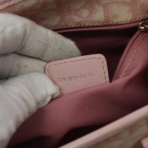 Christian Dior Trotter Canvas Romantic Chain Bag PVC Pink Silver Auth - Picture 11 of 16